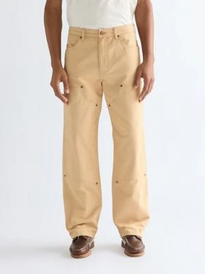 Wrangler Relaxed Carpenter Double Knee Trousers Golden Wheat Size 38 x32