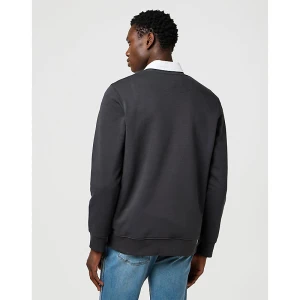 Wrangler Relaxed Embroidery Crew Faded Black Size