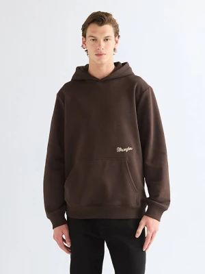 Wrangler Relaxed Embroidery Hoodie Chocolate Torte