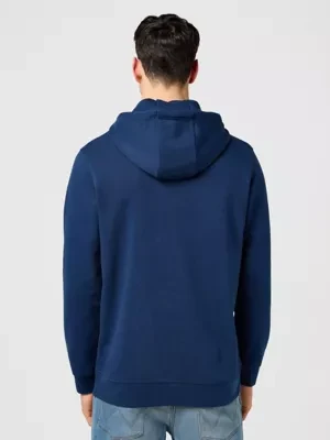 Wrangler Relaxed Embroidery Hoodie Navy Size