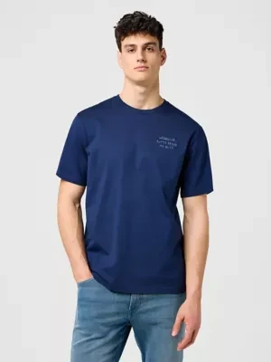 Wrangler Relaxed Embroidery Tee Navy Size