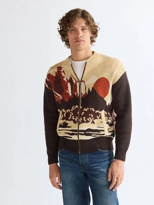 Wrangler Relaxed Full Zip Cardigan Desert Scenic