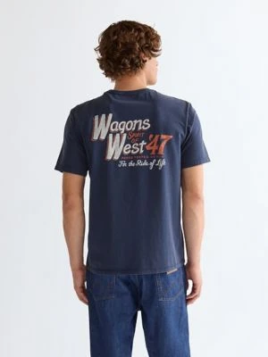 Wrangler Relaxed Graphic Tee Navy Size