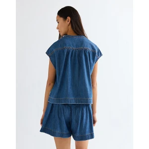 Wrangler Relaxed Lightweight Drop Shoulder Shirt Mystic Tide