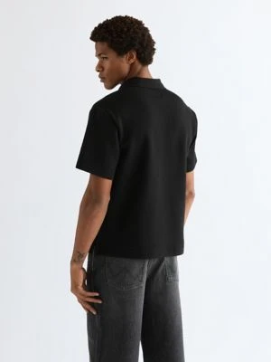 Wrangler Relaxed Polo Sweater Black Size