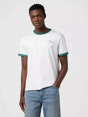 Wrangler Relaxed Ringer Tee Worn White Size