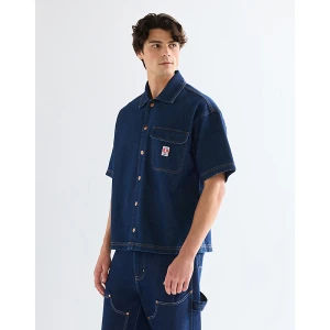 Wrangler Relaxed Short Sleeve Overshirt Rinse Size