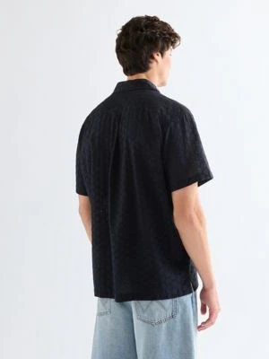 Wrangler Relaxed Short Sleeve Resort Shirt Dark Navy Size