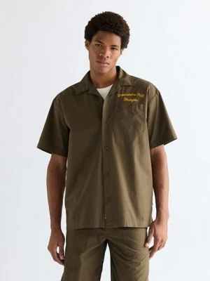 Wrangler Relaxed Lightweight Short Sleeve Utility Shirt Wren Size
