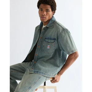 Wrangler Relaxed Toughlite Short Sleeve Overshirt Canyon Shade Size