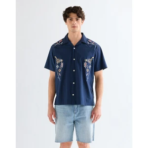 Wrangler Relaxed W Resort Shirt Navy Floral Size