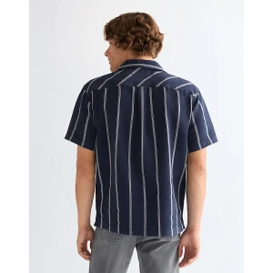 Wrangler Relaxed W Resort Shirt Navy White Size