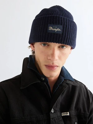 Wrangler Ribbed Wool Beanie Navy