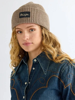 Wrangler Ribbed Wool Beanie Oat