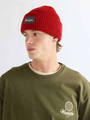 Wrangler Ribbed Wool Beanie Red