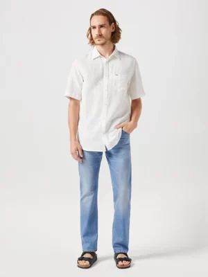 Wrangler Short Sleeve 1 Pocket Shirt Worn White Size
