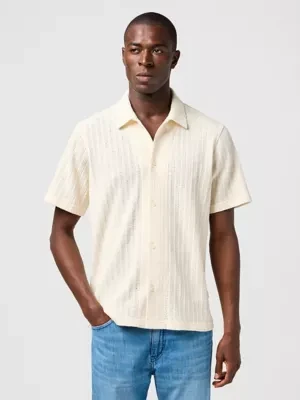 Wrangler Short Sleeve Knit Shirt Natural Size