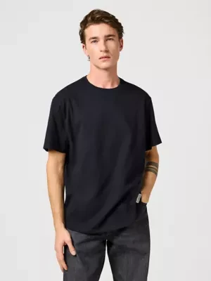Wrangler Short Sleeve Relaxed Solid Tee Black Size