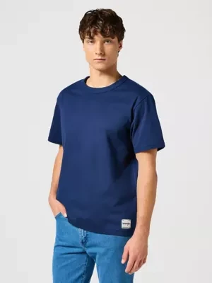 Wrangler Short Sleeve Relaxed Solid Tee Navy Size