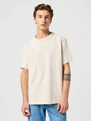 Wrangler Short Sleeve Relaxed Solid Tee Vintage White Size