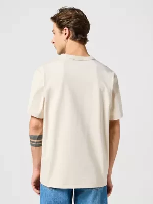 Wrangler Short Sleeve Solid Tee Vintage White Size