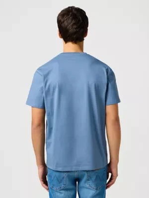 Wrangler Sign Off Tee Dusty Blue Size