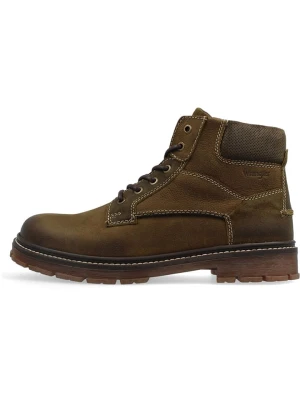 Wrangler Skórzane botki "Allan" w kolorze brązowym rozmiar: 41