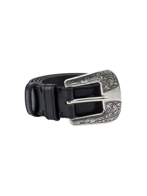 Wrangler Skórzany pasek w kolorze czarnym rozmiar: 75