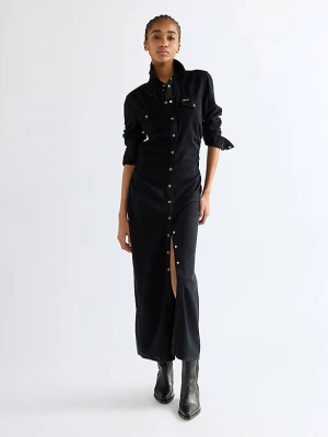 Wrangler Slim Cinched Waist Maxi Dress Black Fade