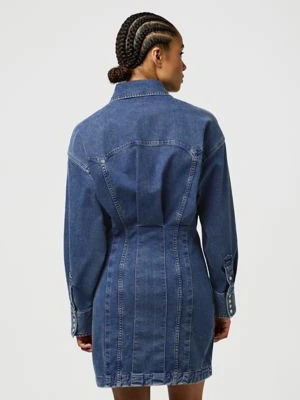 Wrangler Slim Darted Skirt Dress Sapphire Trace Size