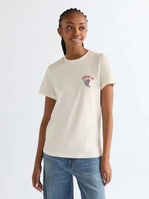 Wrangler Slim Sign Off Tee Worn White Size