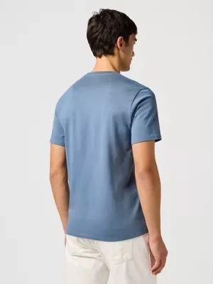 Wrangler Small Graphic Tee Dusty Blue Size