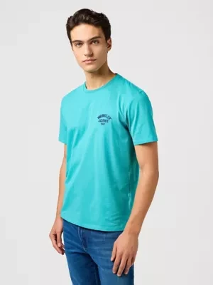 Wrangler Small Logo Tee Latigo Bay Size