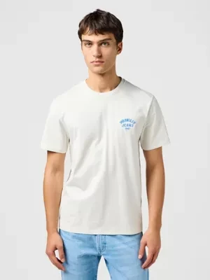 Wrangler Small Logo Tee Vintage White Size