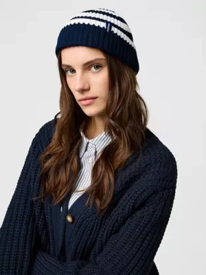 Wrangler Striped Beanie Dark Navy Size