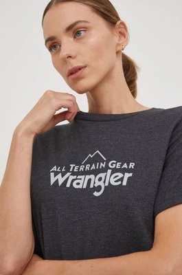 Wrangler t-shirt ATG damski kolor szary