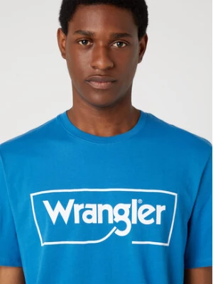 Wrangler T-Shirt Frame Logo W70JD369F 112330823 Niebieski Regular Fit