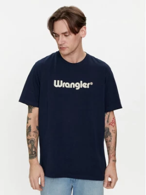 Wrangler T-Shirt Logo 112350524 Granatowy Regular Fit