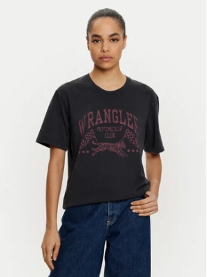 Wrangler T-Shirt Ringer 112356449 Czarny Slim Fit