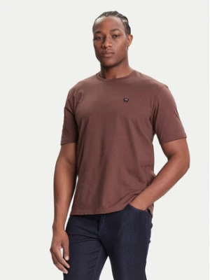 Wrangler T-Shirt Sign Off 112371484 Brązowy Regular Fit
