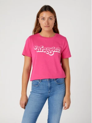 Wrangler T-Shirt W7N4D3P62 112332090 Różowy Regular Fit