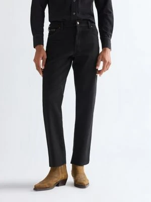 Wrangler Texas Straight Low Stretch Jean Black Overdye Size 44 x36