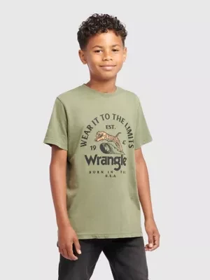 Wrangler Tiger Tee Dusty Olive Size 9/10