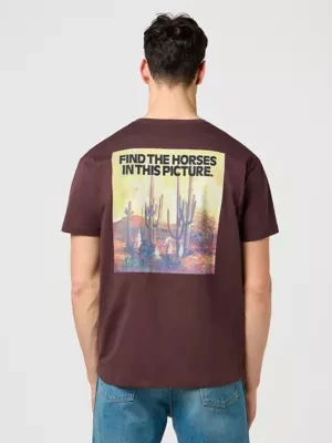 Wrangler Vintage Graphic Tee Mahogany Size