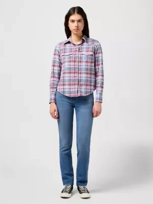 Wrangler Western Shirt Violet Quartz Size