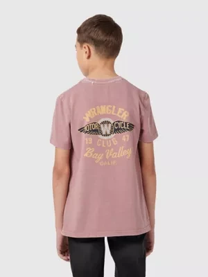 Wrangler Winged Moto Tee Grapeshake Size 9/10