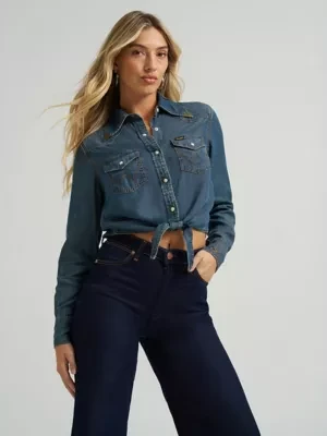 Zdjęcie produktu Wrangler Wrangler x Lainey Wilson Tie Front Shirt Boho Size