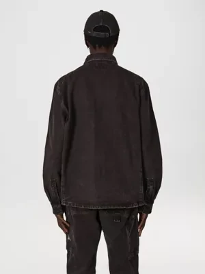 Wrangler Wrangler x ROA Lona Denim Shirt Demitasse Brown Size