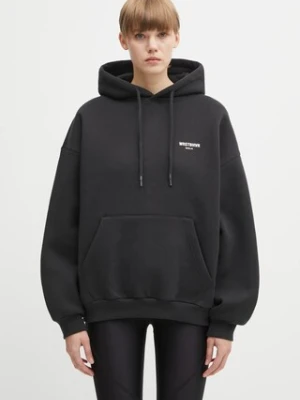 WRSTBHVR bluza Studio damska kolor czarny z kapturem z nadrukiem U2025TT.3064