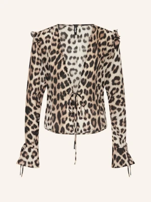 Wrstbhvr Bluzka Omba Z Wolantami Z Jedwabiu braun